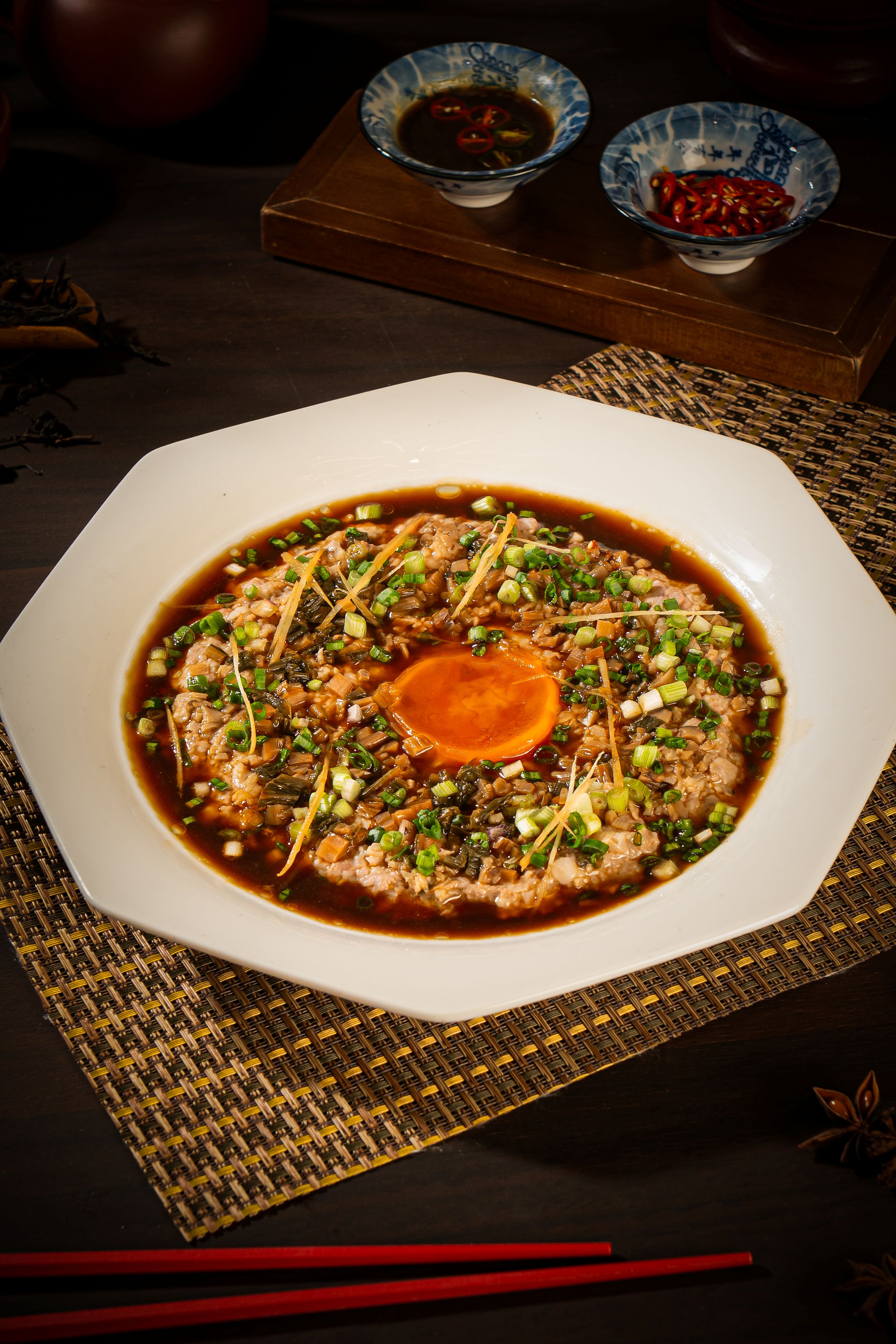 THỊT HEO HẤP RAU MUỐI VÀ TRỨNG MUỐI