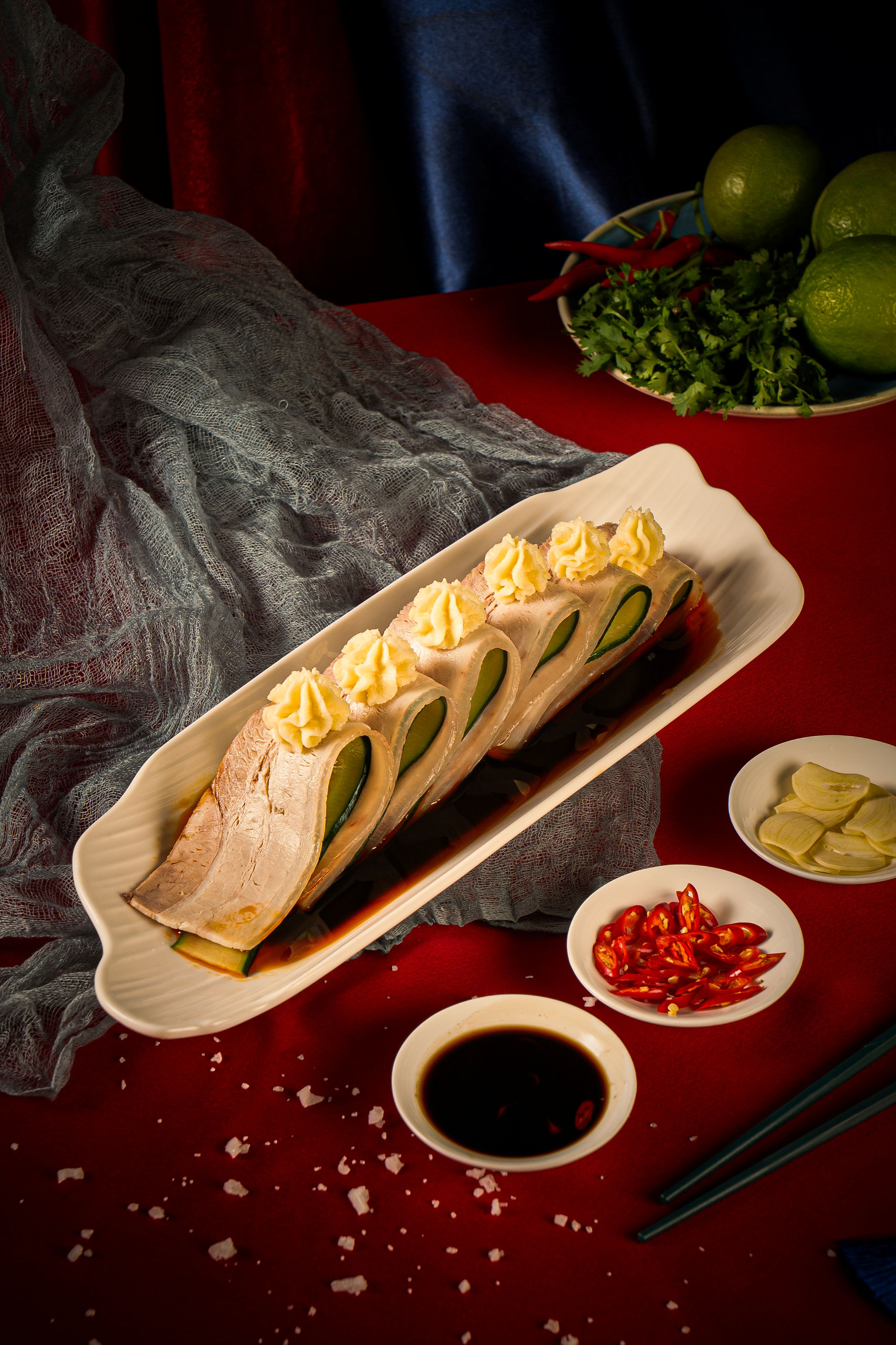 BA CHỈ CUỘN TỎI BĂM